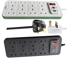 8 Way Gang Surge Protected