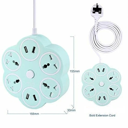 Extension lead with 4 - lead,