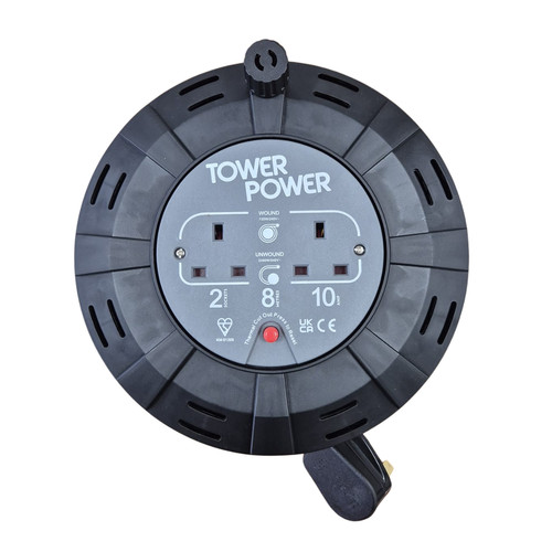 Socket power reel with - 8m,