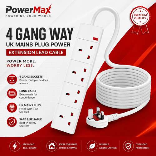 Surge protected way gang - 4,
