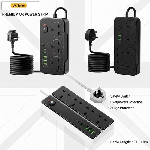 Extension lead with switch usb - extension,