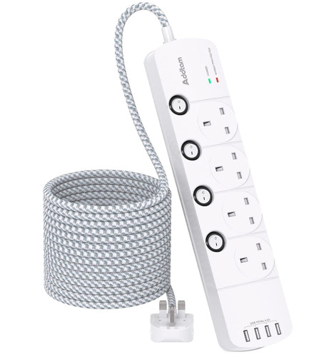 Addtam extension lead 4 - addtam, 1.8m