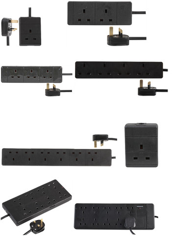 Extension lead cable black - extension,
