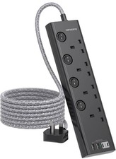 Extension lead 1.8m with 4 USB