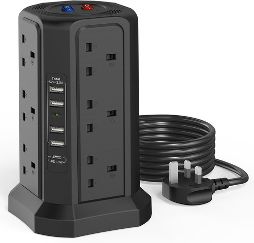 Tower extension lead with - with, usb