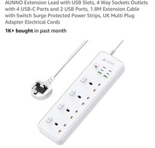 4 Way Extension Lead 1.8M with